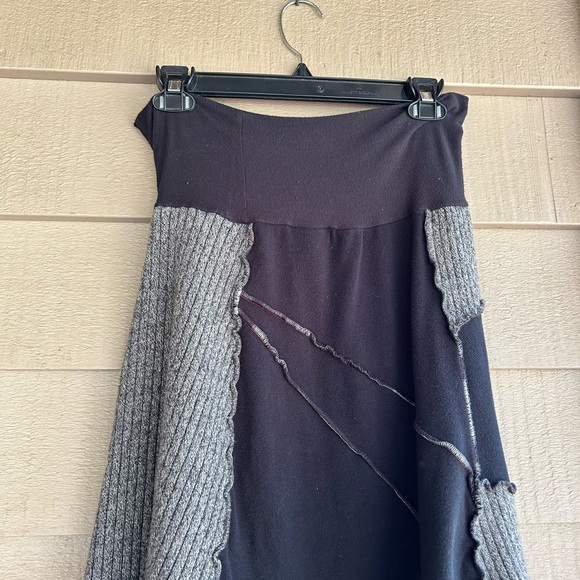 Do-Over Designs skirt. Argyle with patches in multiple fabrics Sz M - Picture 5 of 7